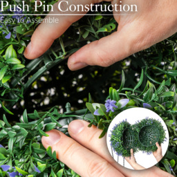 Artificial Lavender Topiary Hanging Balls Set of 2 - Purple - thumbnail 5