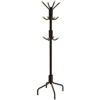 Metal Hallway Coat Rack Stand with Hooks - Brown