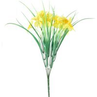Artificial Wild Silk Daffodil Bunch 40cm - Yellow