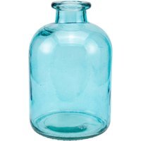 Classic Rounded Glass Bottle Vase - Blue