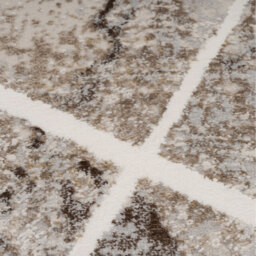 Geometric Fringed Rug - Beige / 290 x 200cm - thumbnail 5