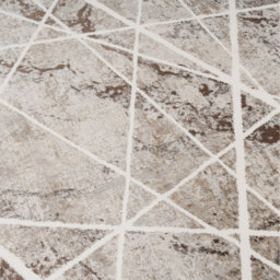 Geometric Fringed Rug - Beige / 290 x 200cm - thumbnail 4