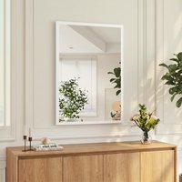 HOMCOM  Wall Bathroom Mirror Vanity Mirror Set of 2 - White