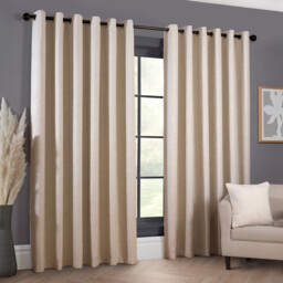 Winslow Stripe Eyelet Blackout Curtains - Natural / 229cm / 168cm - thumbnail 2