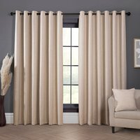 Winslow Stripe Eyelet Blackout Curtains - Natural / 229cm / 168cm - thumbnail 1