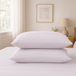 Waffle Stripe Duvet Cover Set Soft Polycotton Blend - Berries - Berries / Single - thumbnail 3