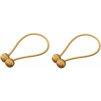 Pair of Magnetic Curtain Tiebacks - Gold - image 1