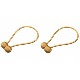 Pair of Magnetic Curtain Tiebacks - Gold - thumbnail 2