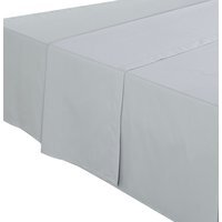 Polycotton Flat Bed Sheet - Silver / Double
