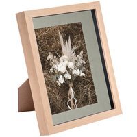 "3D Box Photo Frame - 8x10"" with 5 x 7"" Mount - Light Wood/Grey" - thumbnail 1