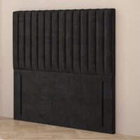 "Verona Velvet 54"" Floor Standing Upholstered Headboard - Black / 79cm"
