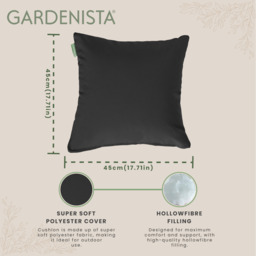 Outdoor Scatter Cushions for Garden Patio Furniture Pillows - Black / 4 - thumbnail 2