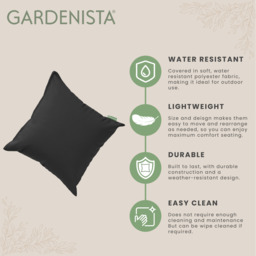 Outdoor Scatter Cushions for Garden Patio Furniture Pillows - Black / 4 - thumbnail 3