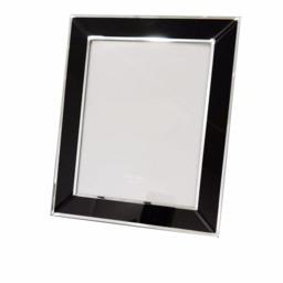 Black Glass Photo Frame Mirrored Border Picture - Silver - thumbnail 5