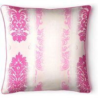 Glitter Damask Cushion - Pink