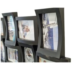 12 Multi Aperture Photo Frame - Black - thumbnail 3