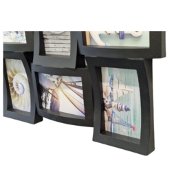 12 Multi Aperture Photo Frame - Black - thumbnail 4