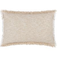 Doze Reversible Fringed Cushion 40 x 60cm - Natural / Polyester