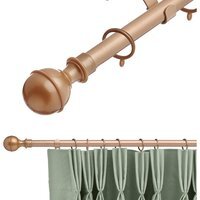 16-19 mm Extendable Metal Curtain Pole Rods Voile Easy Fitting - Bronze / 70 - 120 cm - image 1