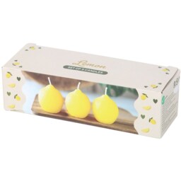 Set of 3 Fruit Shaped Decorative Candles - Lemon Candles - thumbnail 5