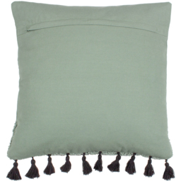 Radian Semi Circle Tufted Cotton Tasselled Cushion - Eucalyptus - thumbnail 2