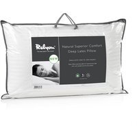 Relyon Superior Comfort Natural Latex Pillow 100 Cotton Removable Cover (Deep) - White - thumbnail 1