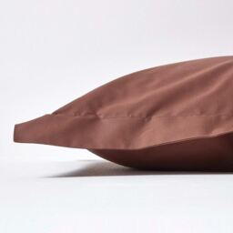 200 Thread Count Egyptian Cotton Oxford Pillowcase - Chocolate - thumbnail 3
