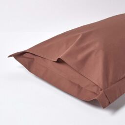 200 Thread Count Egyptian Cotton Oxford Pillowcase - Chocolate - thumbnail 4