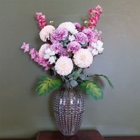 Premium Luxury Glass Vase - Grey / 35cm / 22cm - thumbnail 1
