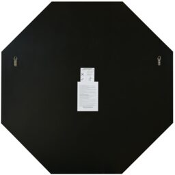 Octa All Glass Modern Bevelled Octagonal Wall Mirror - Black - thumbnail 5