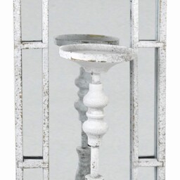 Rustic Arched Mirrored Candle Holder - Grey - thumbnail 4