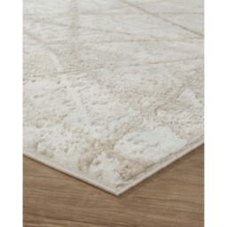 Perla Modern Abstract Linear Living Room Area Rug Metallic Sheen Axis-Beige - Beige / 230cm - thumbnail 4
