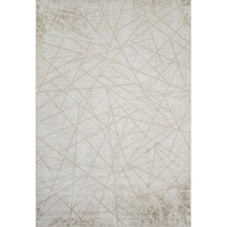 Perla Modern Abstract Linear Living Room Area Rug Metallic Sheen Axis-Beige - Beige / 230cm - thumbnail 5