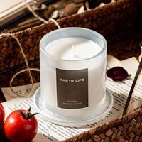 White Soy Wax Pear and Freesia Scented Candle - White