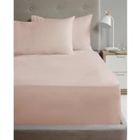 180 Thread Count Percale Flat Sheet - Blush / Superking
