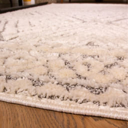 Diamond Geometric Area Rug - Grey & White / 240 x 330cm - thumbnail 2