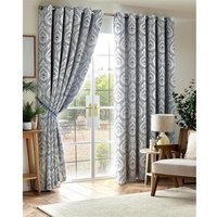 Victoria Room Darkening Ring Top Curtains - Blue / 168cm / 229cm