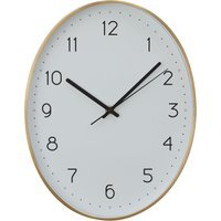 Elko Oval Wall Clock with Gold Finish - Gold