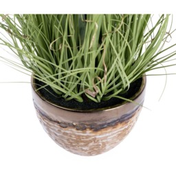 Homescapes Artificial White Lavender Plant in Metallic Ceramic Pot, 66 cm Tall - Green - thumbnail 4