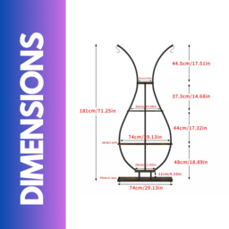 5 Tier Vase Shaped Indoor Outdoor Plant Stand Organiser - Brown - thumbnail 3