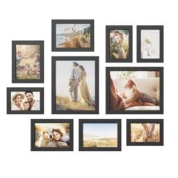 SONGMICS Picture Frame Set of 10, MDF and PS Panels - Black - thumbnail 2