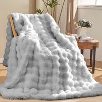 Luxury Thermal Supersoft Indulging Throw - Silver / 240cm