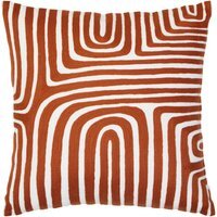 Bosie Ozella Rust and White Cushion - Natural