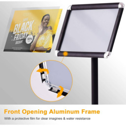 Poster Stand Floor Sign Holder - Black - thumbnail 3