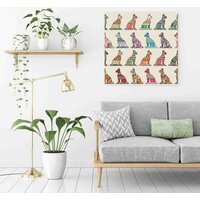 Cats of egypt Canvas print - Yellow / 101cm / 127cm - image 1