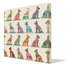 Cats of egypt Canvas print - Yellow / 101cm / 127cm - thumbnail 2