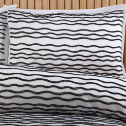 Marina Tufted Duvet Set - Black / Double - thumbnail 3