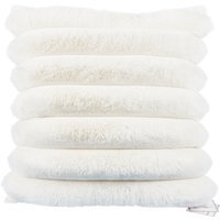 Divante Verbier Faux Fur Cushion - Ivory - thumbnail 1