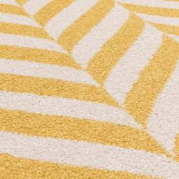 Chevron Yellow  Cream Rug - Yellow / 170cm - thumbnail 4