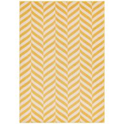 Chevron Yellow  Cream Rug - Yellow / 170cm - thumbnail 3